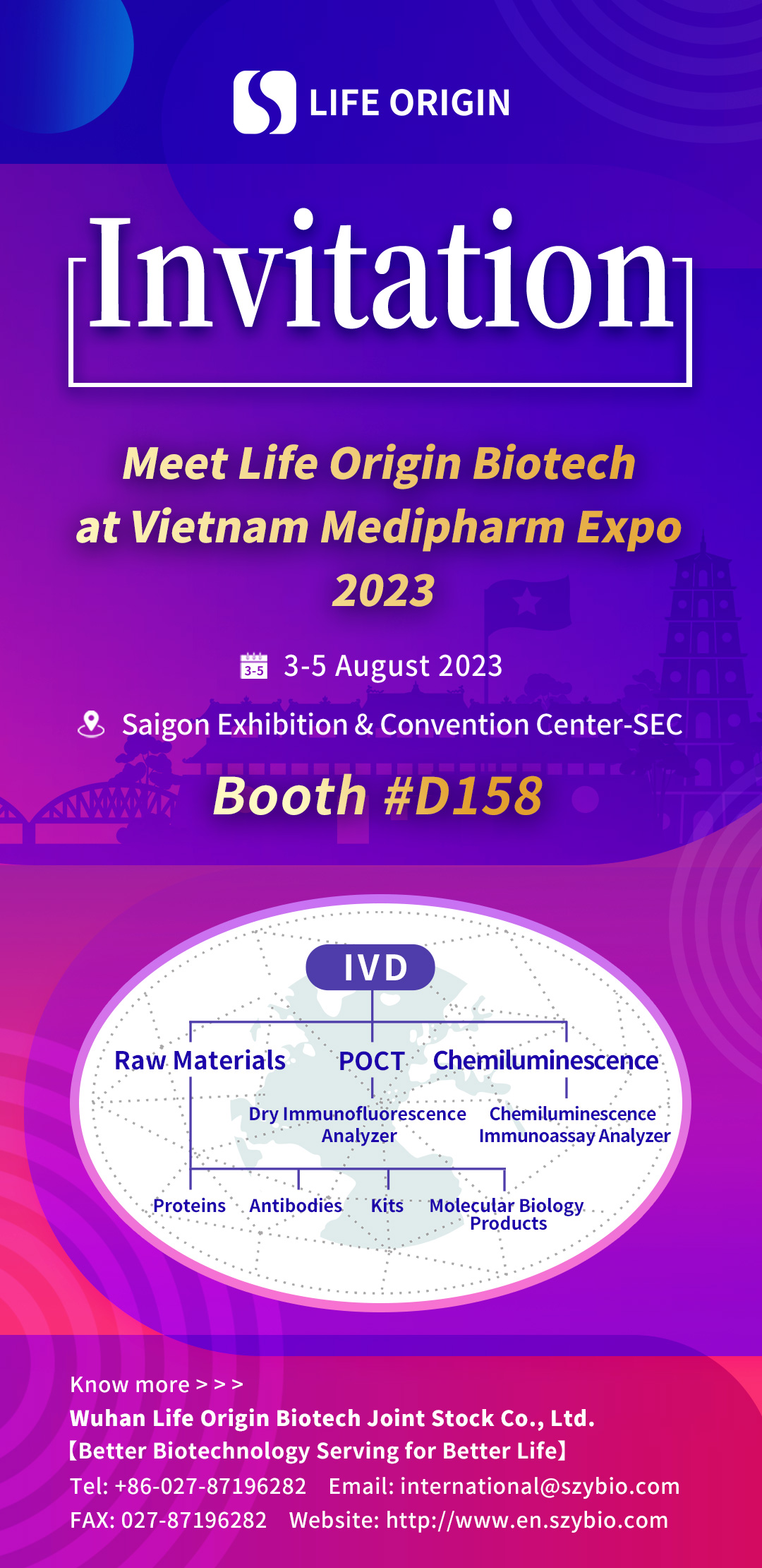 Exhibition Report｜Life Origin Biotech Appeared in the 21st VIETNAM (Ho Chi Minh) MEDI-PHARM EXPO